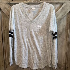 Victoria’s Secret PINK sequin v neck shirt